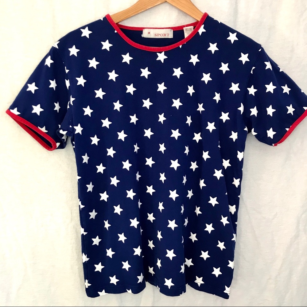 Vintage ~ LT Sport ~ Star print t-shirt